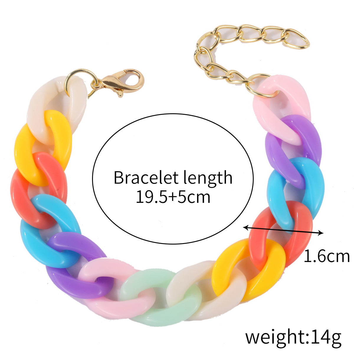 Set di bracciali in acrilico lucido a forma di cuore con lettere stile bohémien per donna