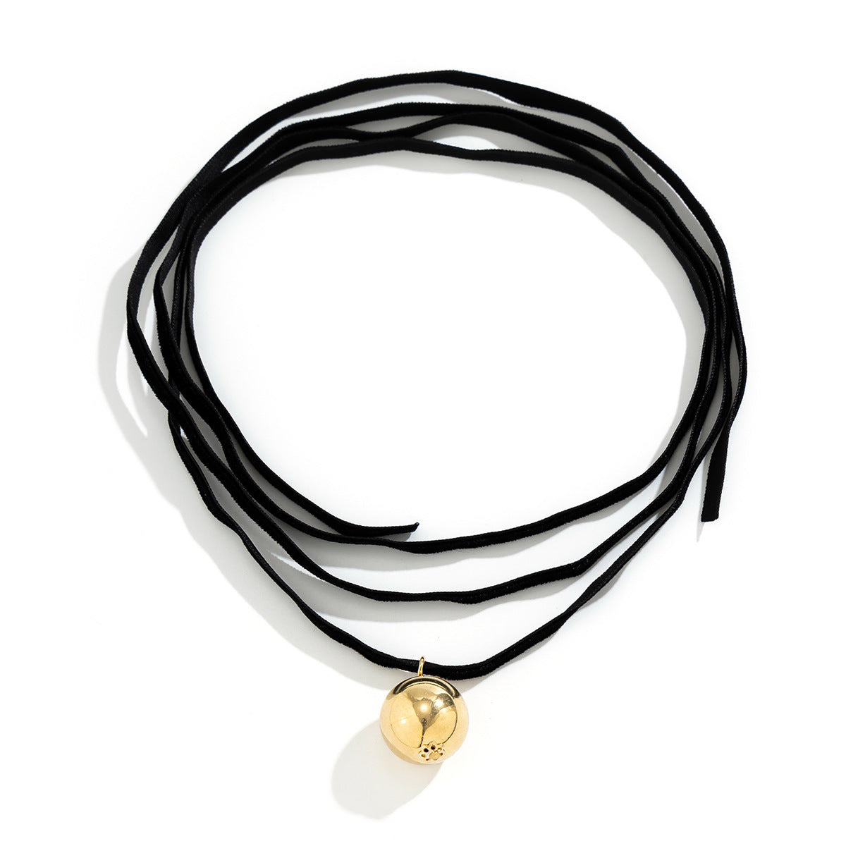 Gargantilla geométrica minimalista atrevida con cuentas para mujer, con cordón de terciopelo y colgante CCB