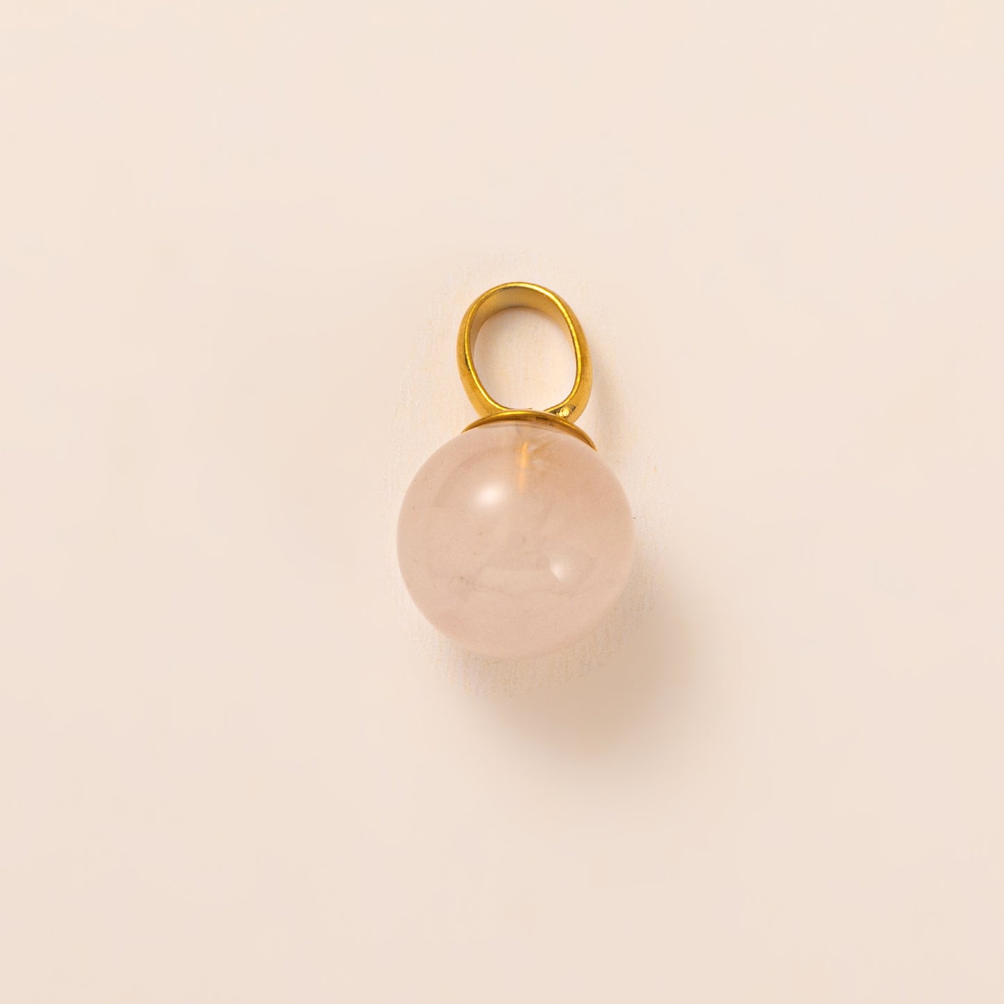 Minimalist 18K Gold Plated Round Square Pearl Titanium Steel Charm Bar Necklace
