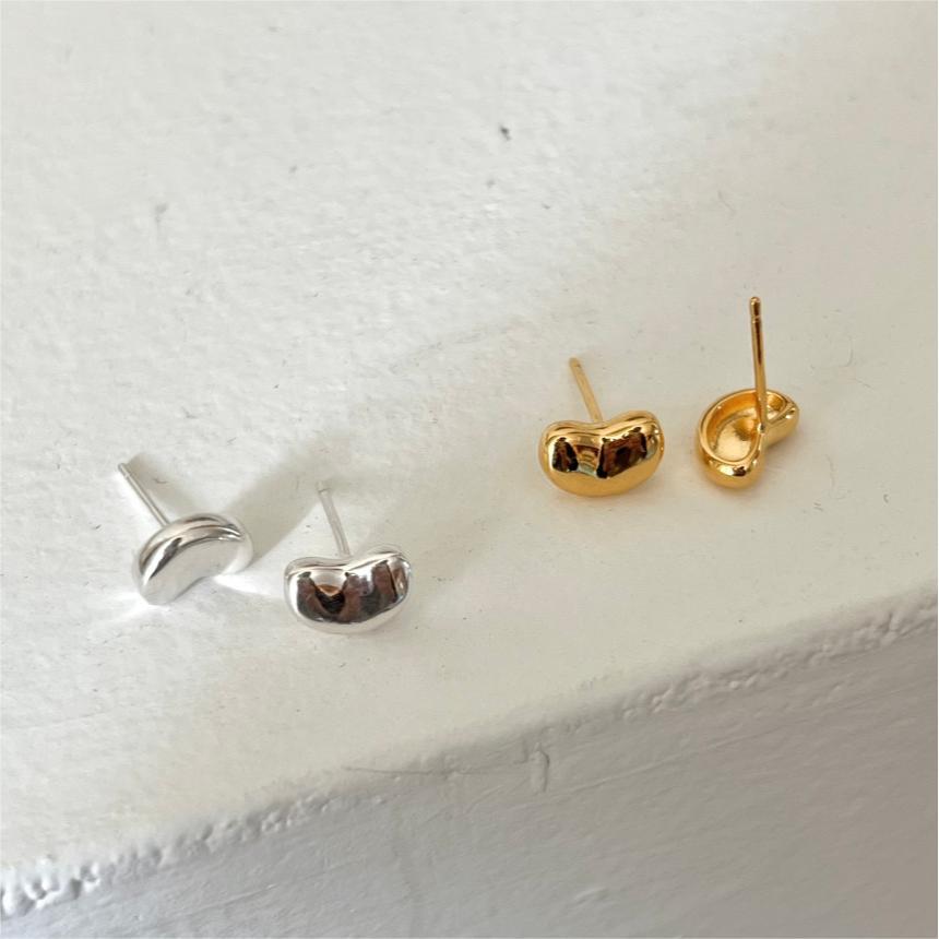 Pendientes de Tachuela Cuadrados Geométricos Minimalistas en Plata de Ley 925 con Baño de Oro
