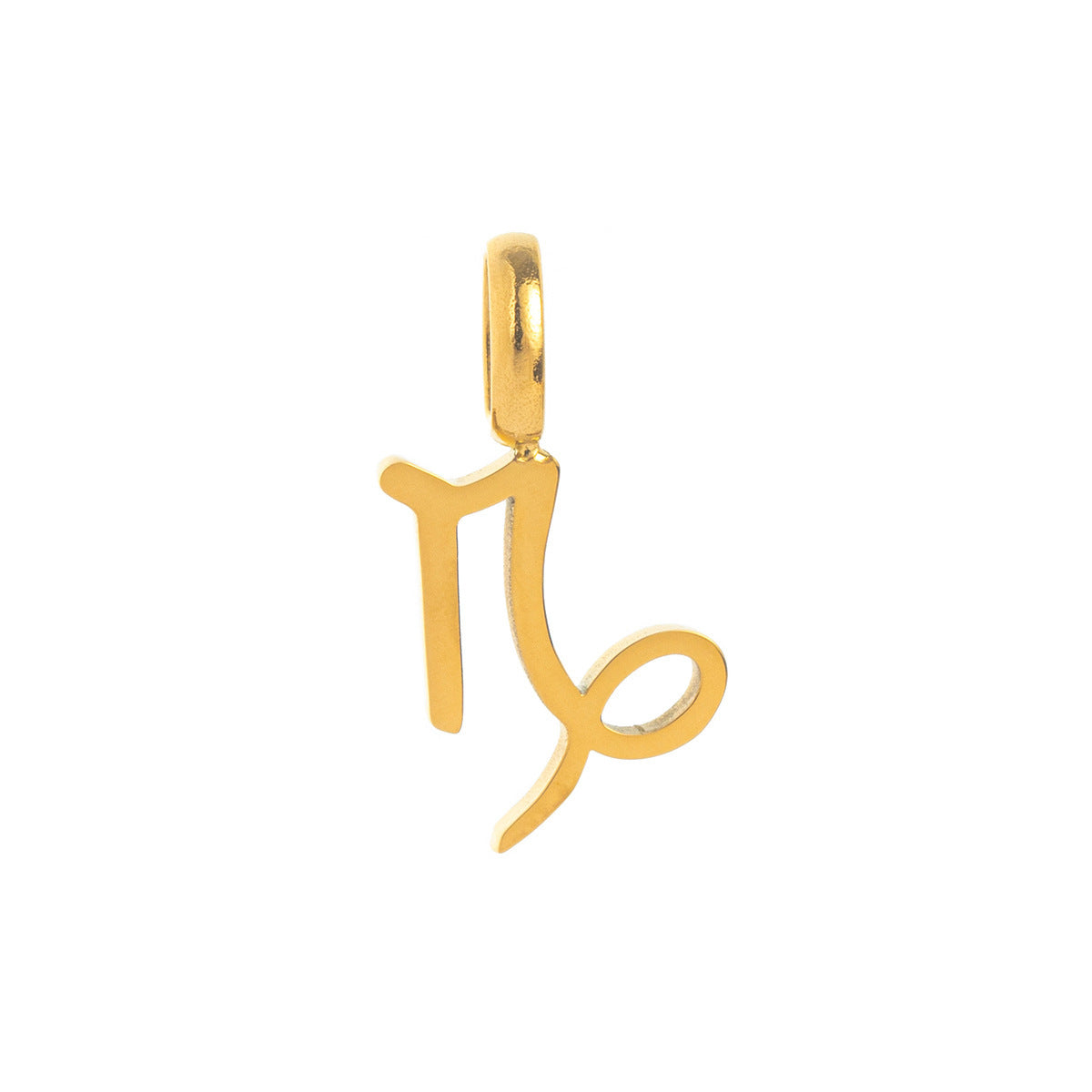 Minimalist Titanium Steel Plated Zodiac Charm Bar Necklace for Women