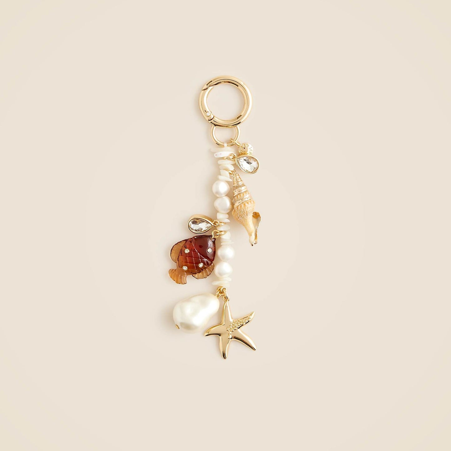 Vintage Elegant Alloy Plated Fish Starfish Heart Teardrop Bell Charm Bag Accessory