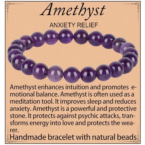 Natural Crystal Agate Round Beaded Stretch Bracelet Unisex