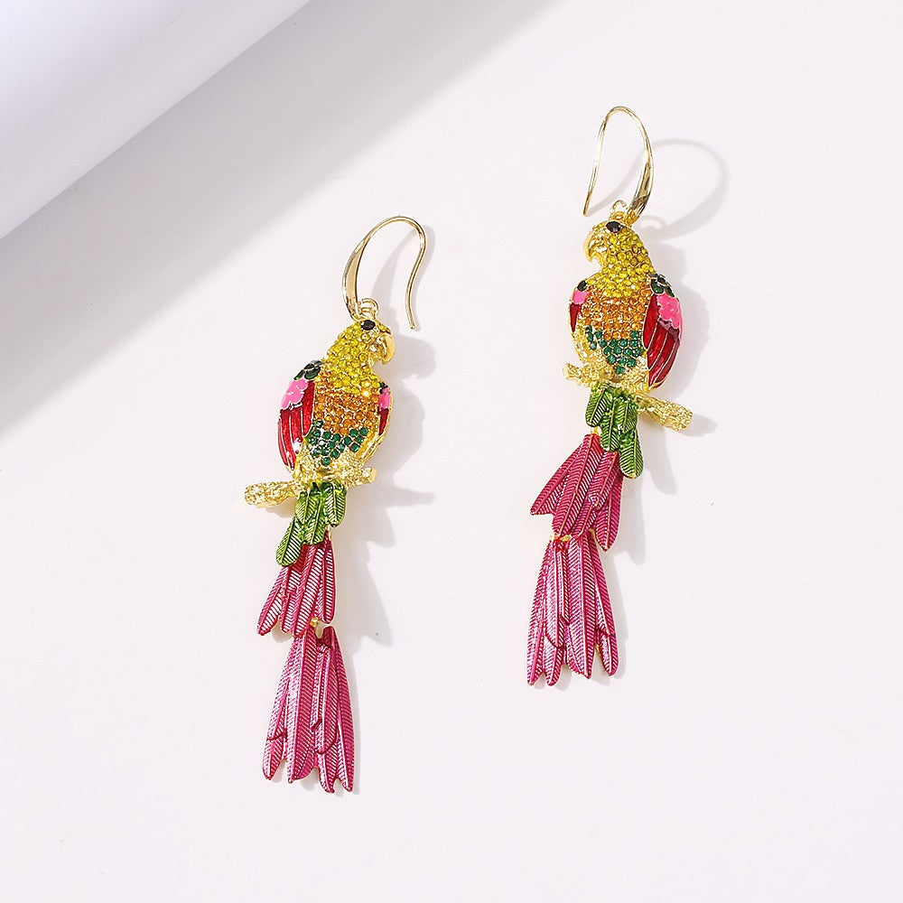 Pendientes de Caballito de Mar Dulces y Atrevidos para Mujer con Acabado Esmaltado, Base de Aleación, Incrustaciones de Pedrería y Postes de Acero Inoxidable