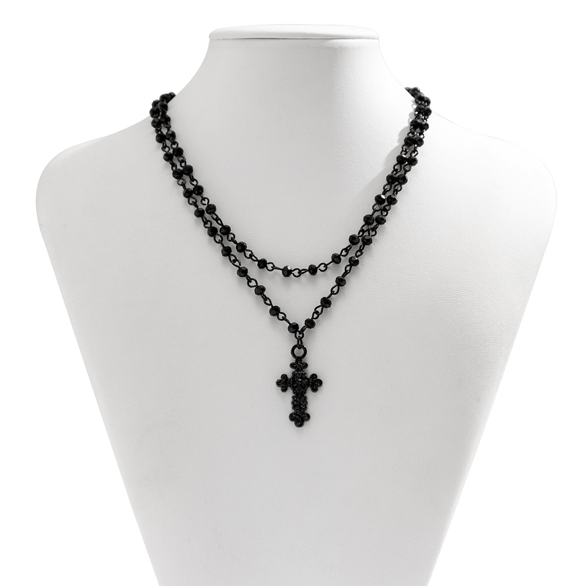 Sweet Hip-hop Star Round Alloy Pendant Plated Brass Curb Chain Necklace for Women