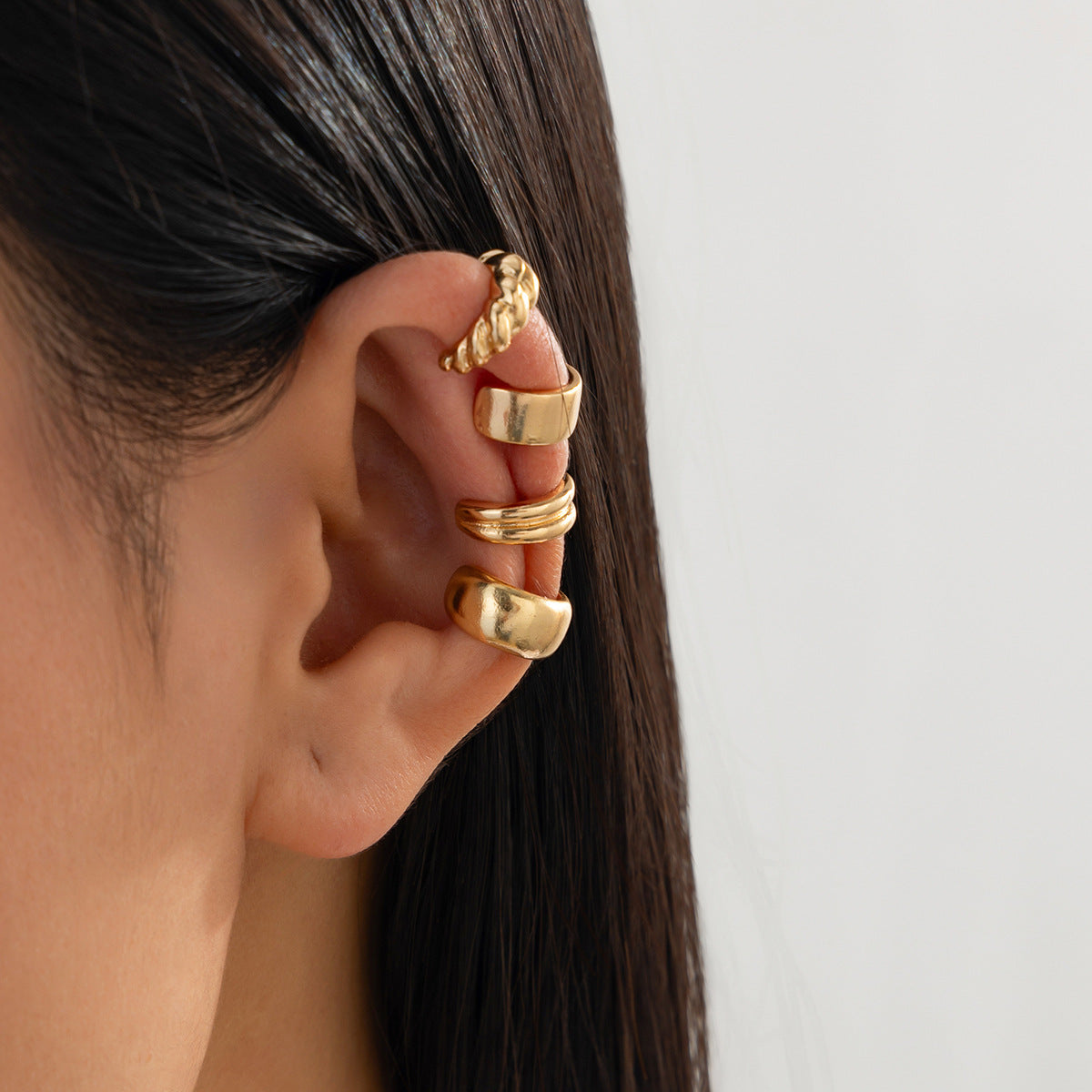 Vintage Geometric Irregular Zinc Alloy Plated Earrings for Women