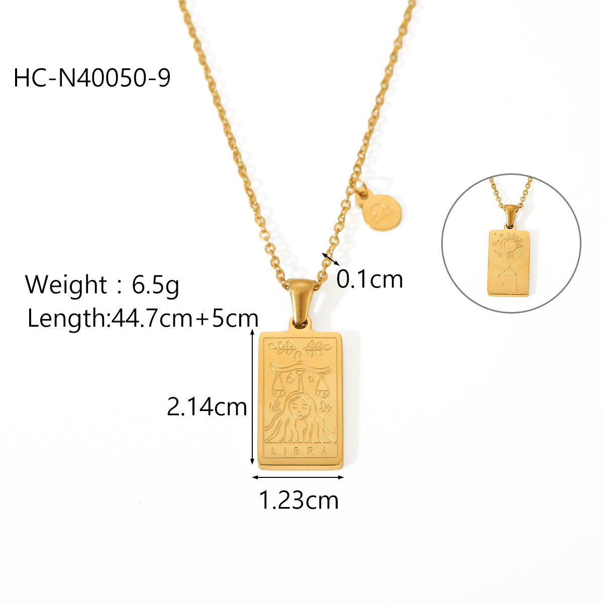 Collana con Ciondolo Costellazione Zodiacale Stile Ins da Donna in Acciaio al Titanio con Finitura Placcata