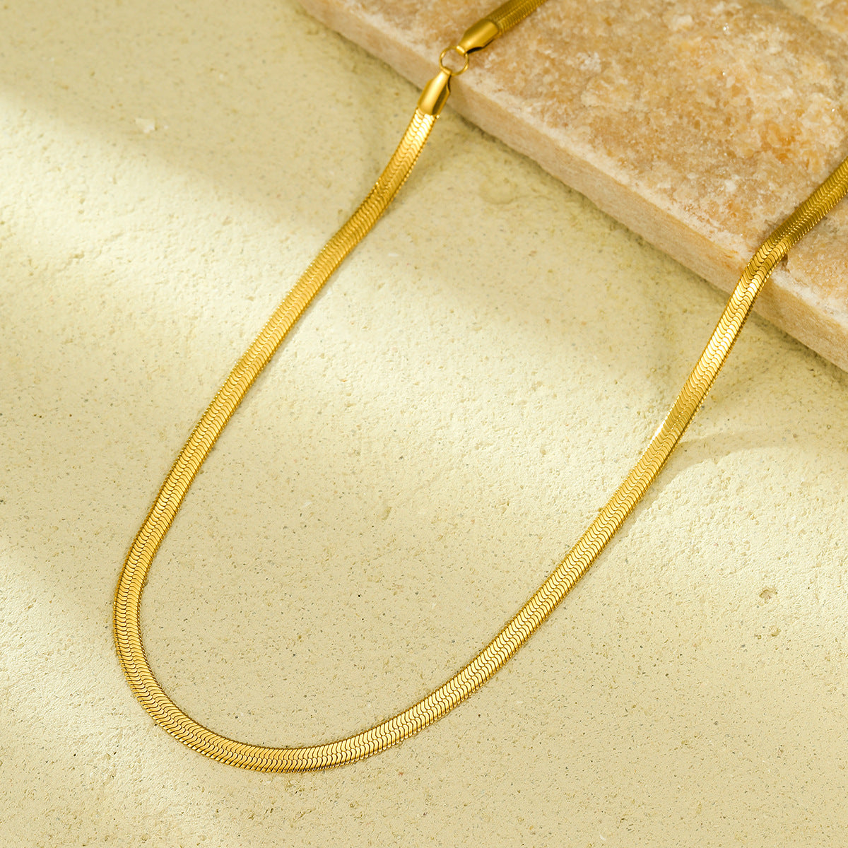 Minimalist Fashion Stainless Steel Snake Chain Necklace for Men and Women