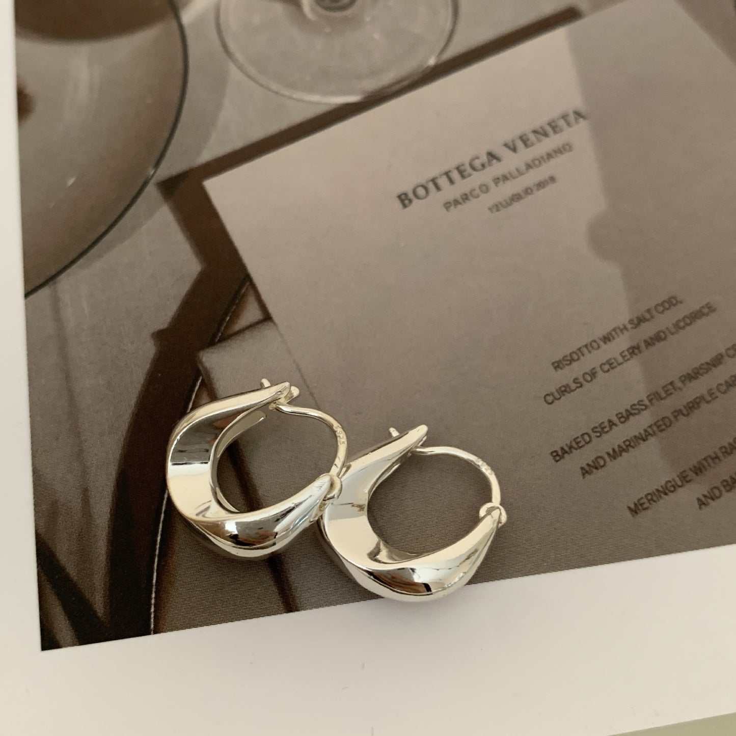 Minimalist Sweet Geometric Round Plated Brass Hoop Earrings for Women