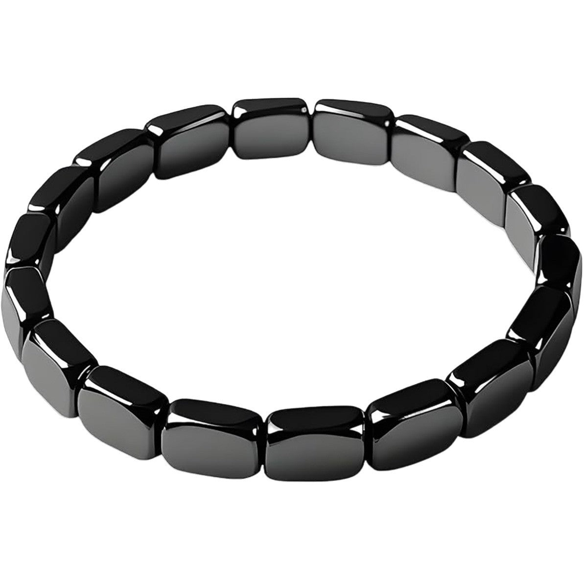 Vintage Geometric Hematite Bracelet for Men