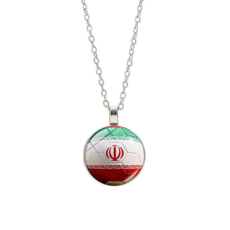 Collana Unisex Casual con Pendente Rotondo Geometrico in Cristallo, Placcato in Lega, con Catena a Cavo