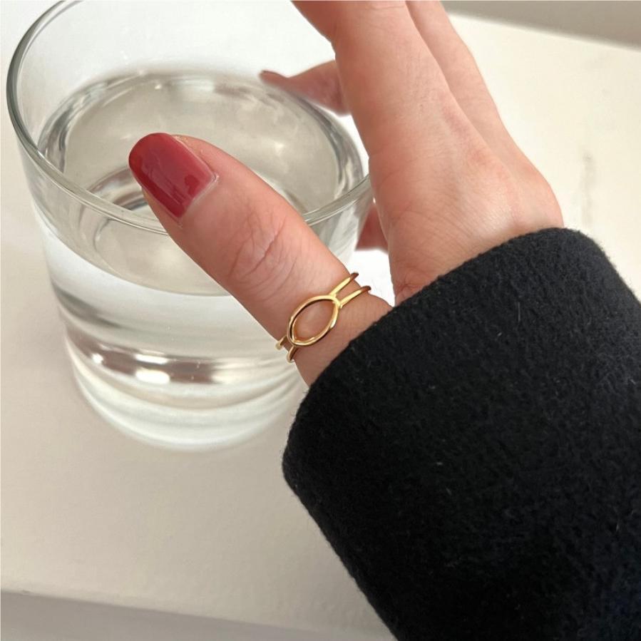Minimalist Sweet Geometric 925 Sterling Silver Ring for Women