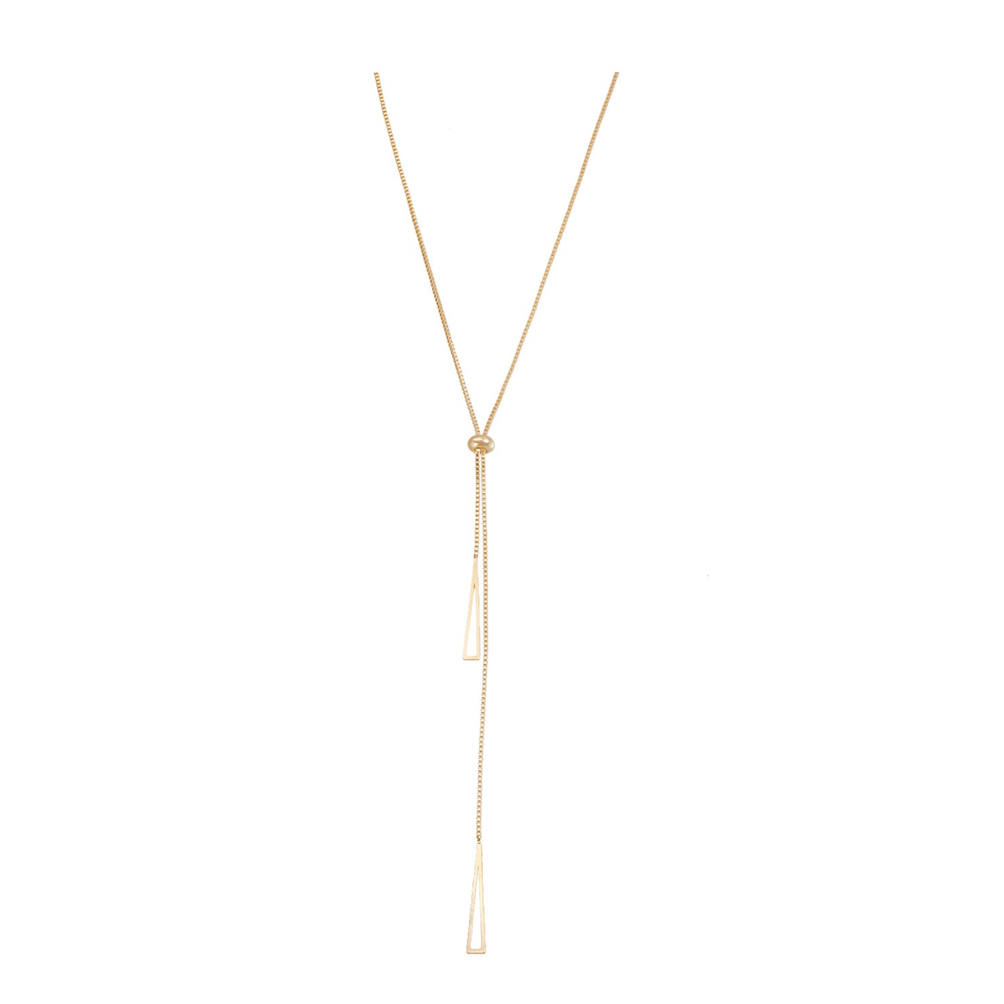 Collar Ajustable de Triángulo Geométrico Vintage para Mujer en Aleación con Acabado Chapado