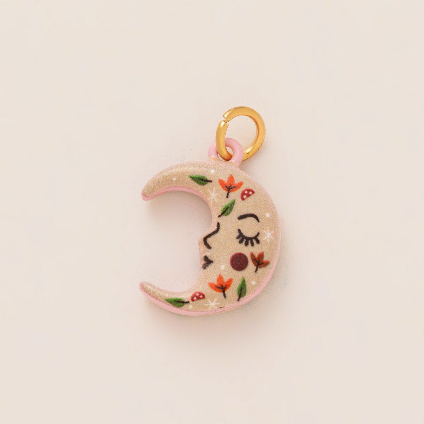 Vintage 18K Gold Plated Drip Oil Brass Pendant Charm Bar for Women