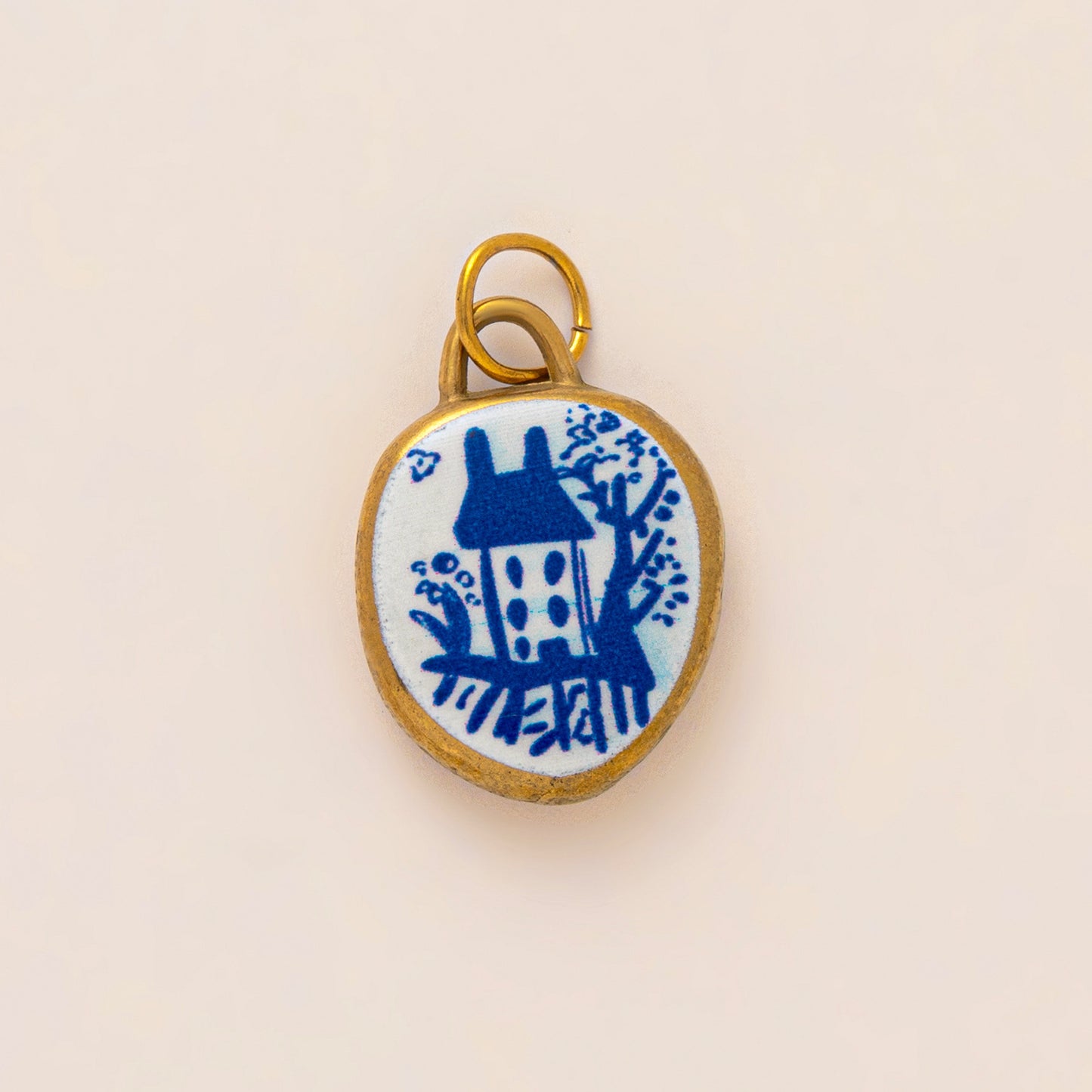 Luxury Business Floral Pattern Brass PVD Plated Cable Chain Charm Bar