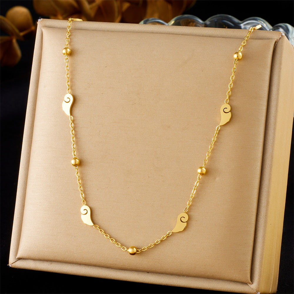 Minimalist Elegant Heart Teardrop Star Polished Plated Stainless Steel Necklace for Women