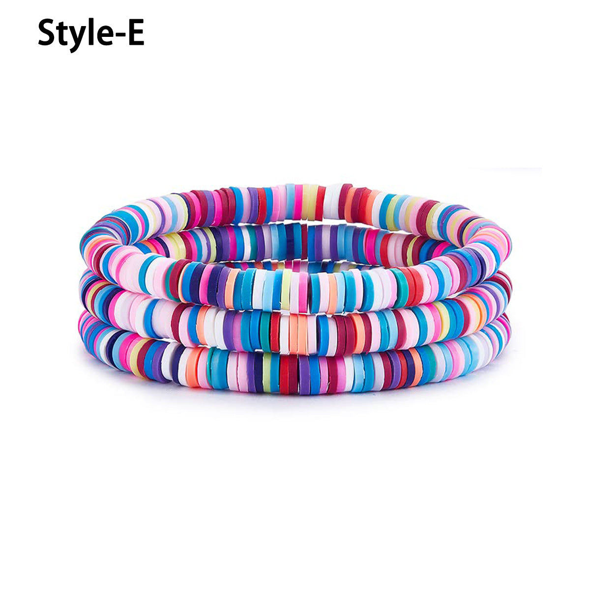 Geometric Resin Charm Bar Bracelet Set Unisex Handmade Elastic Beads