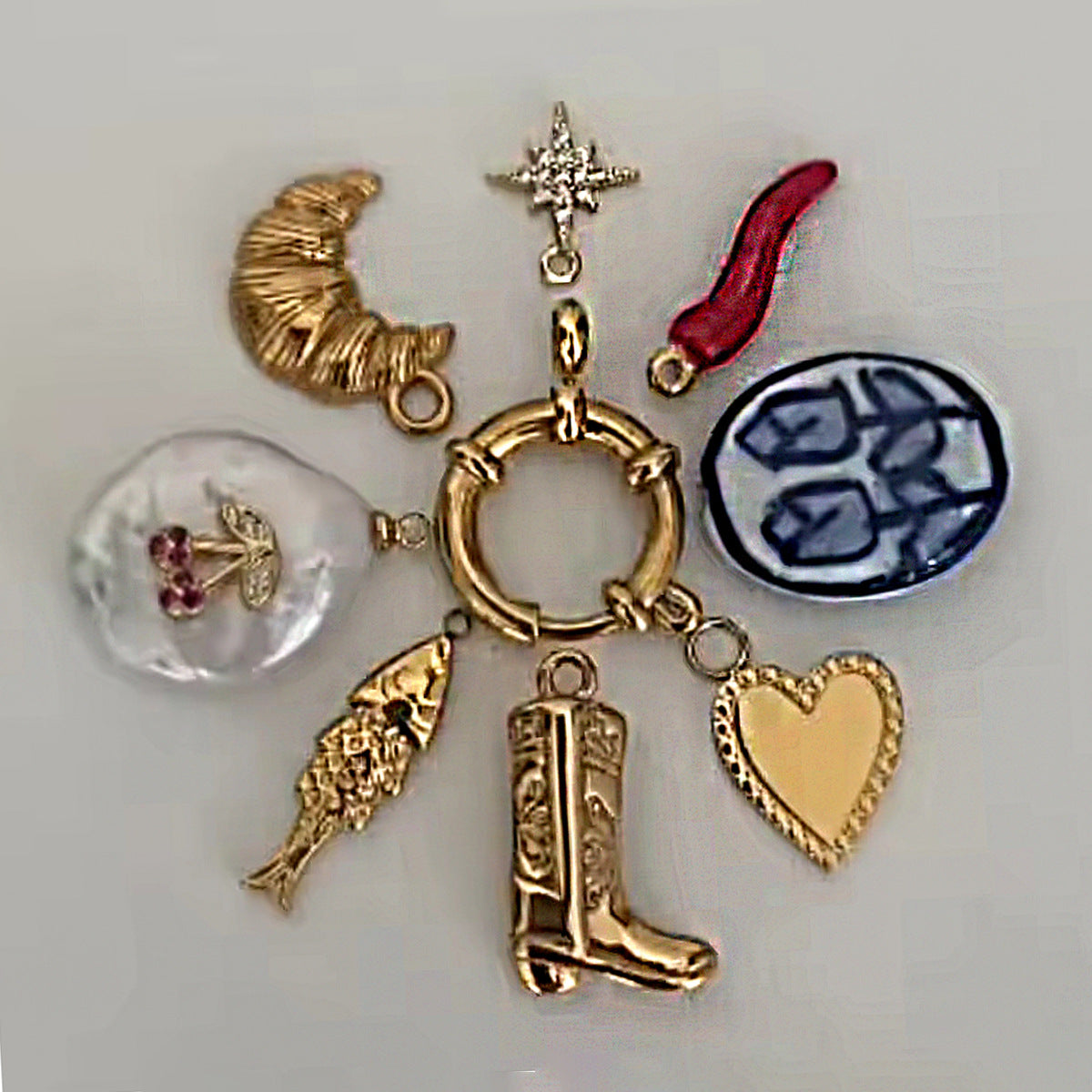 Charm a barra con perle minimalista in acciaio inossidabile per accessori fai-da-te di gioielli da donna