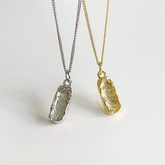 Irregular Geometric Shape 925 Sterling Silver Necklace with Minimalist and Fresh Sweet Style