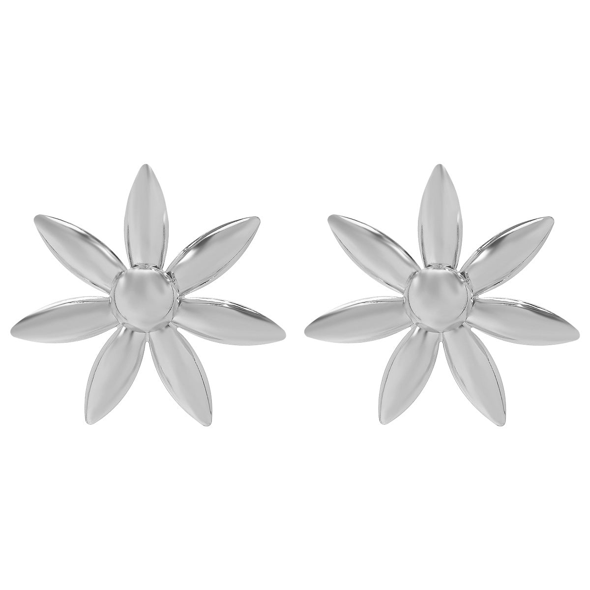 Vintage Floral Earrings for Women with Plated Metal Finish and Sunflower Design