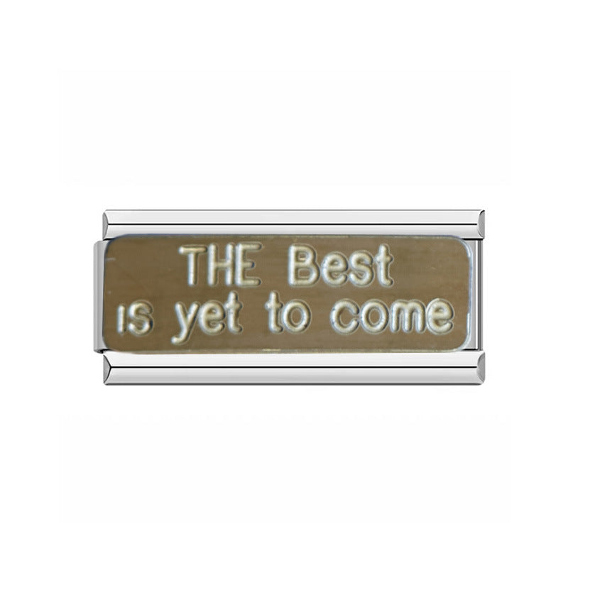 Minimalist Square Heart Modular Stainless Steel Plated Bracelet Unisex