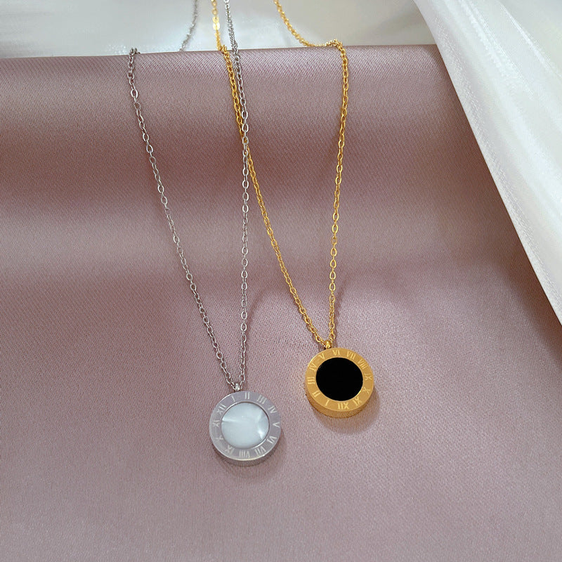 Minimalist Geometric Titanium Steel Collar Chain Necklace