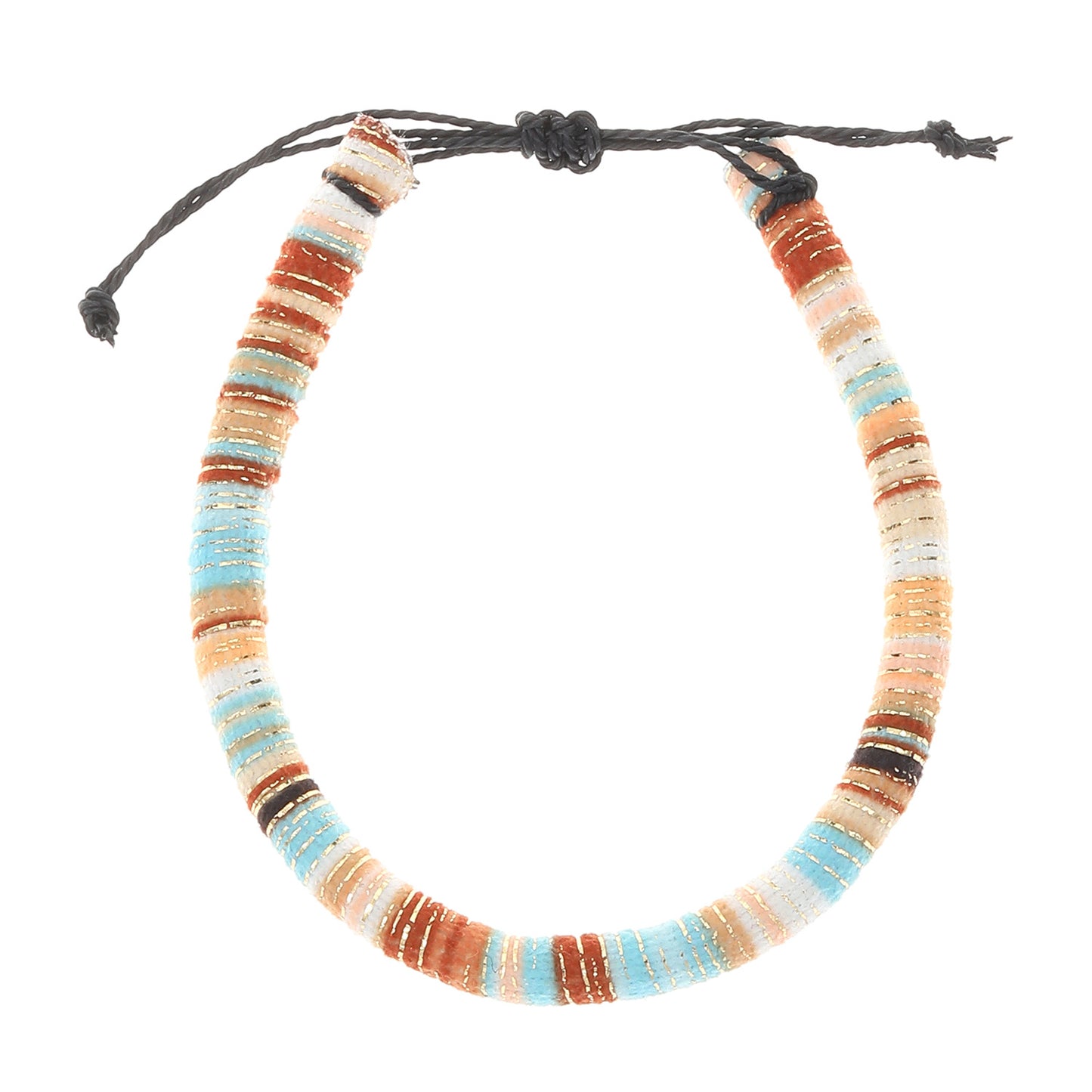 Braccialetto dell'Amicizia Bohemien in Tessuto Intrecciato Gradiente Arcobaleno Unisex Fatto a Mano con Cordino Intrecciato