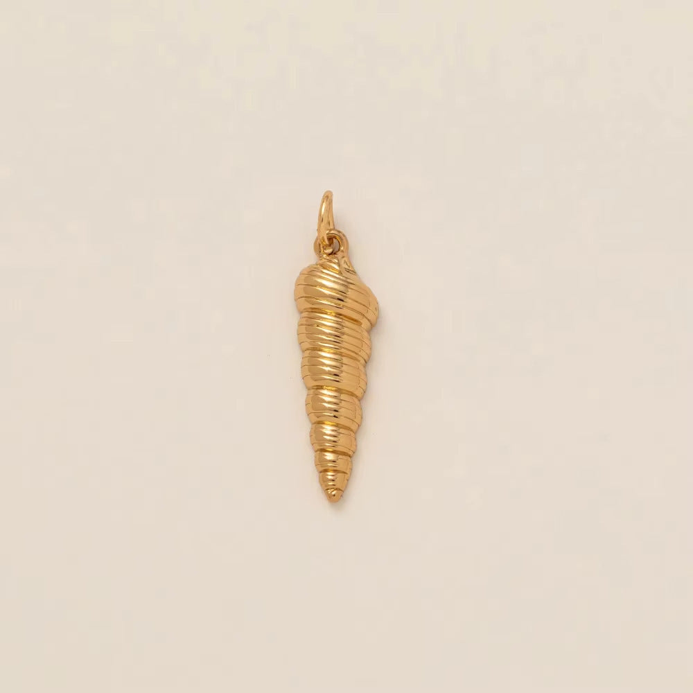 Luxury Casual Geometric Animal Brass Plated Pendant Necklace with Goldfish Conch Starfish Tropical Fish Charms