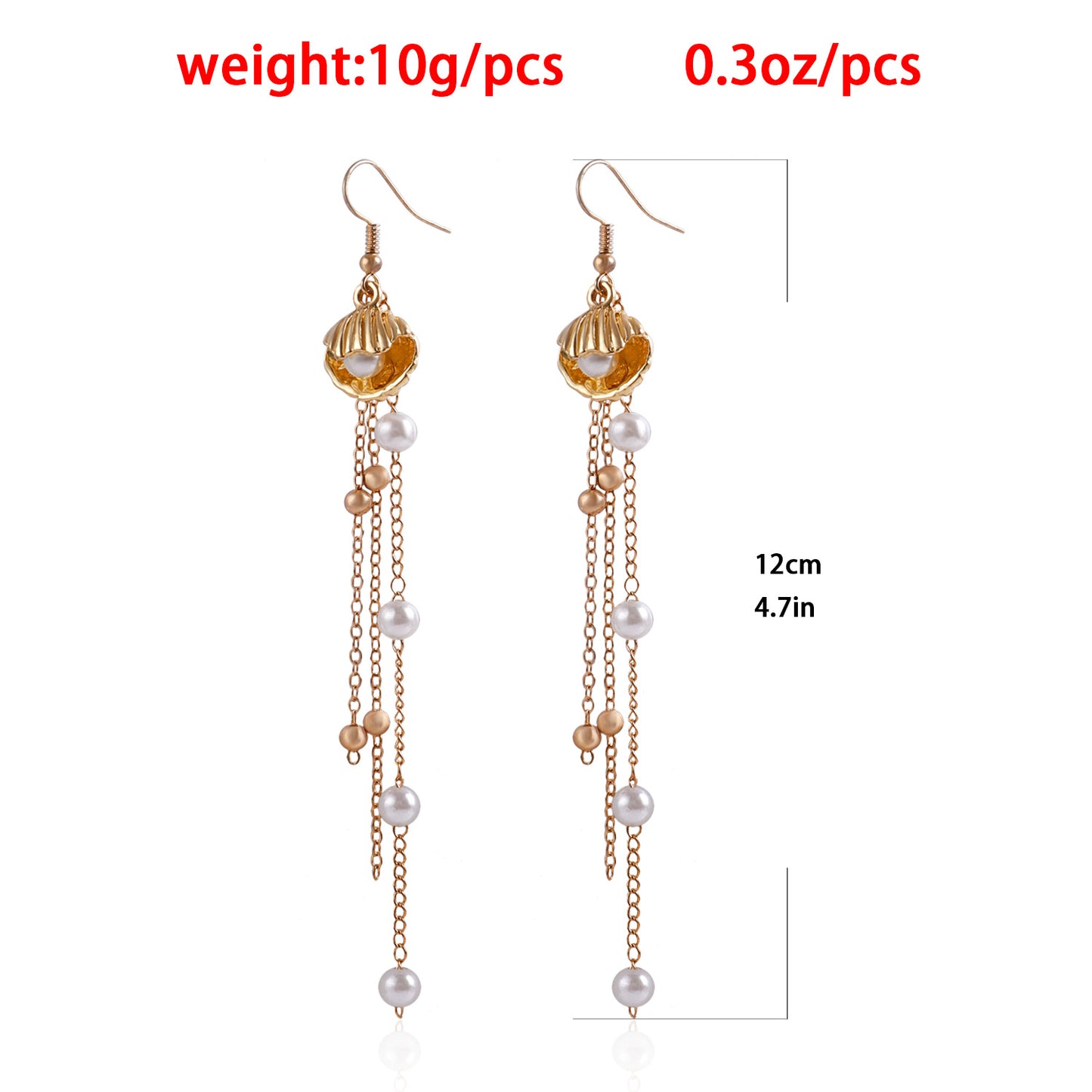 Sweet-Edgy Geometric Alloy Earrings with Pearl-Style Shell Accents and Plated Finish