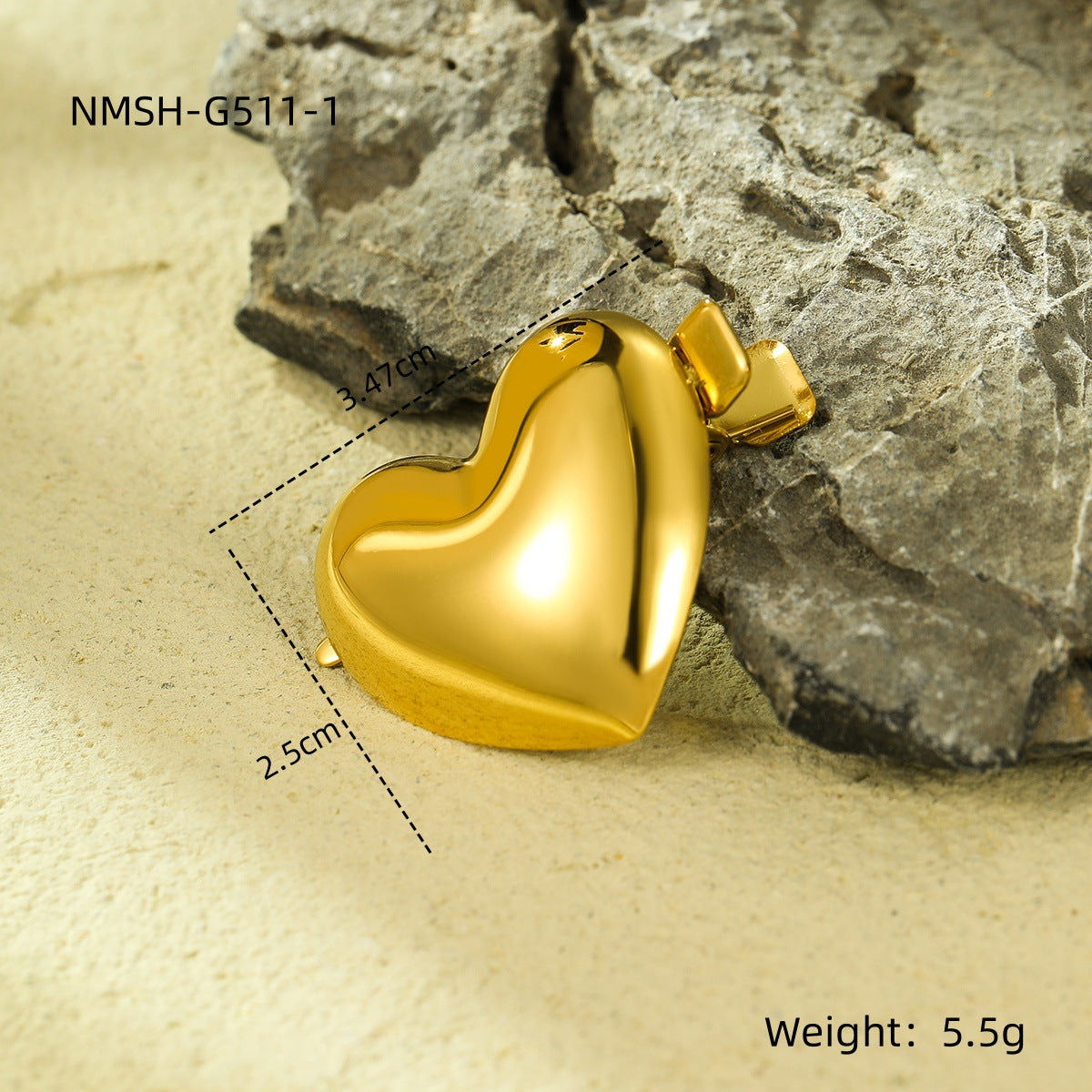 Fashionable Star and Heart Shaped 18K Gold Plated Stainless Steel Hair Clip for Women
