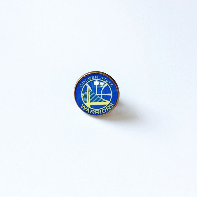 Pin de solapa metálico de equipos de baloncesto retro de la NBA - Insignia con gema vintage - Broche de Kobe Curry - Regalo para fans - Unisex