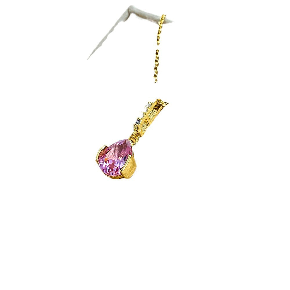 Original Design Irregular Animal Shape Rhinestone-Set Titanium Steel Clavicle Necklace for Women