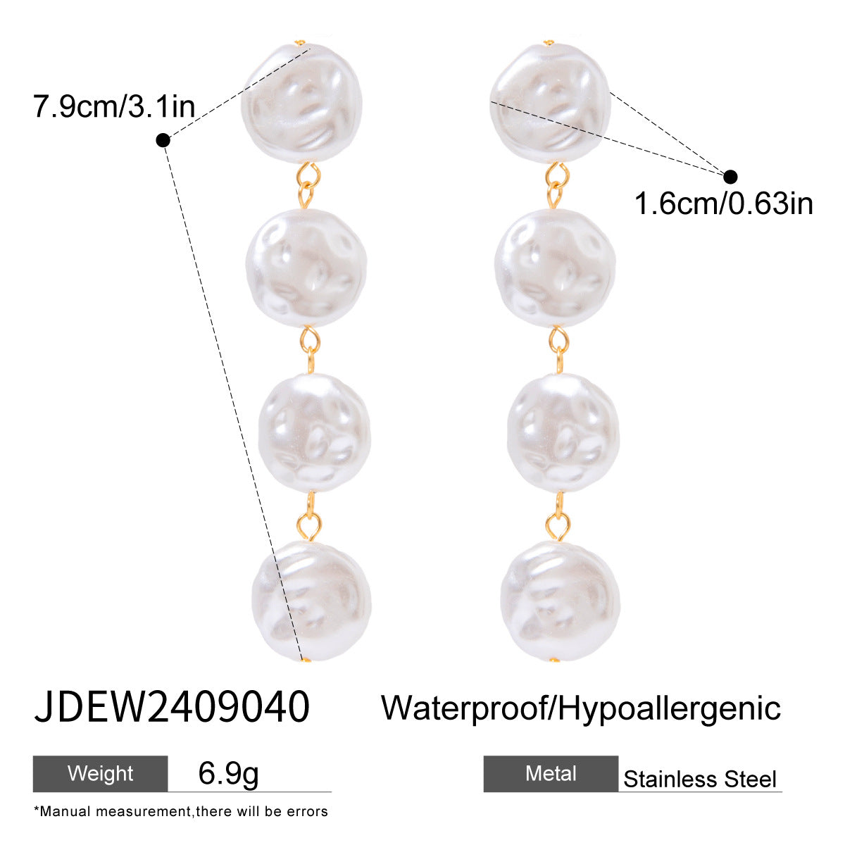 Pendientes geométricos de acero inoxidable con acabado chapado para mujer, elegantes, de lujo, joyería para la oreja