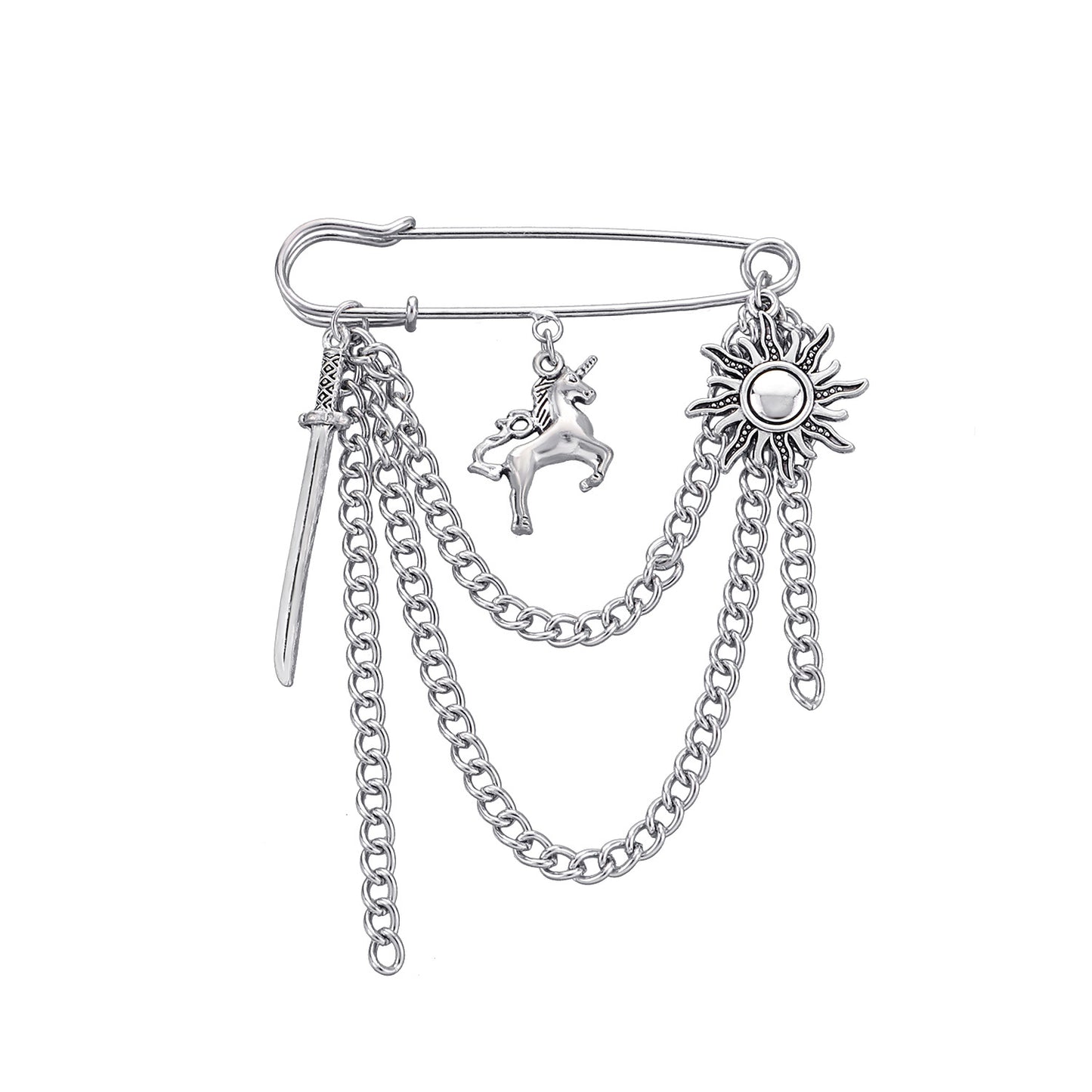 Punk Animal Alloy Brooch Fashionable Unisex Pin Jewelry for Men Women