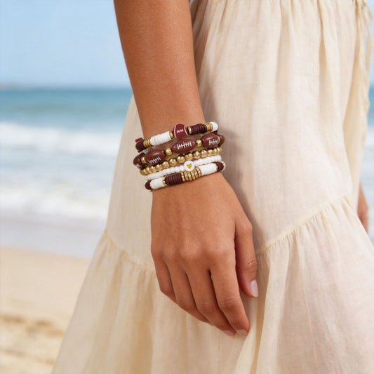 Geometric Round Resin Acrylic Bracelet Set for Men and Women
