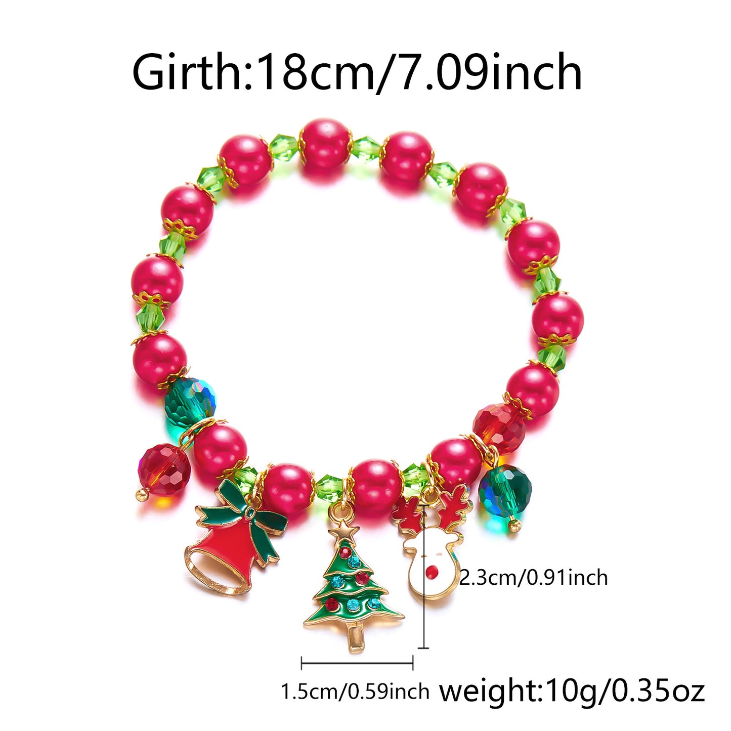 Pulsera de árbol de Navidad para mujer con diseño de bastón de Papá Noel, joyería minimalista de aleación para vacaciones