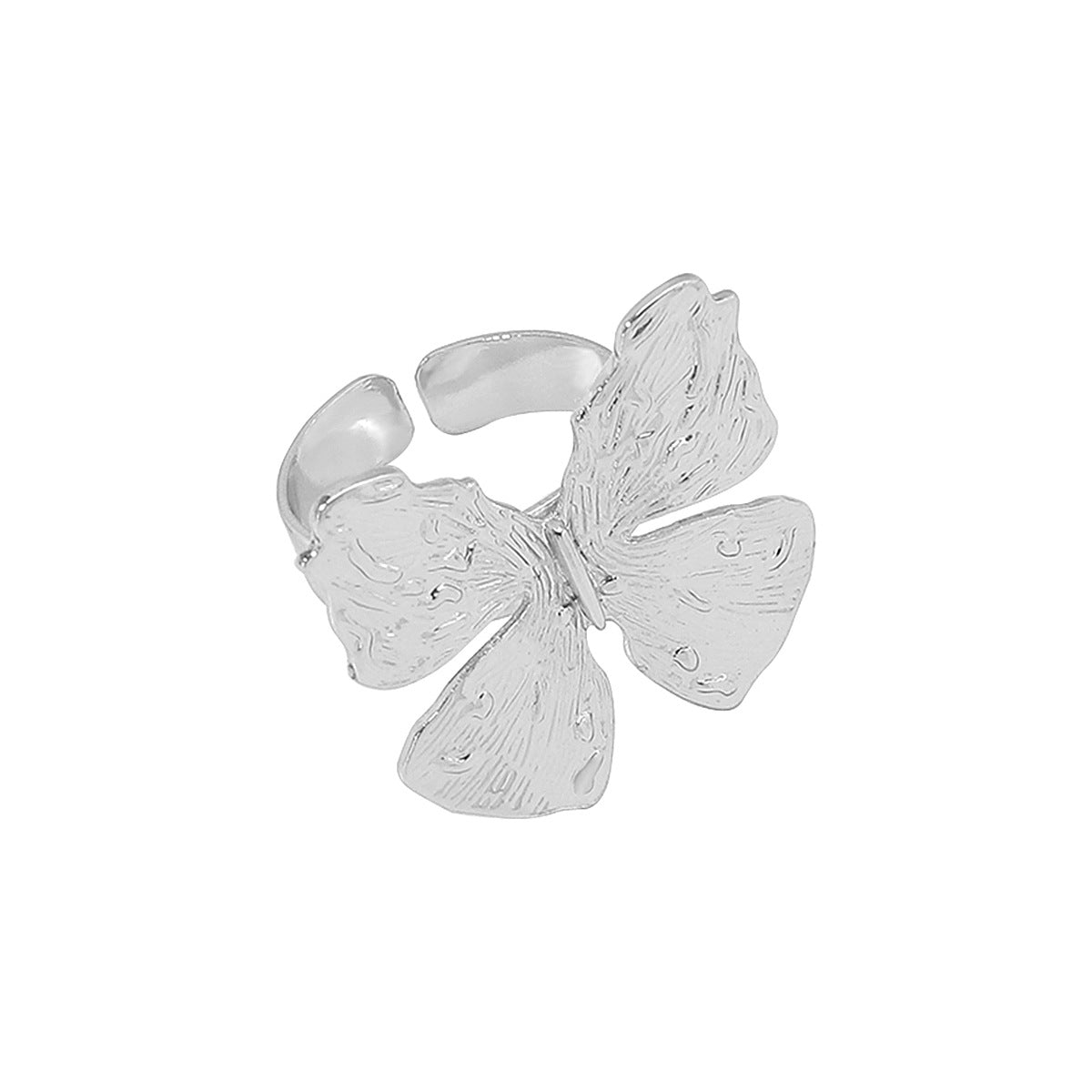 Anello Vintage da Donna a Forma di Farfalla in Lega con Finitura Anticata e Superficie Placcata