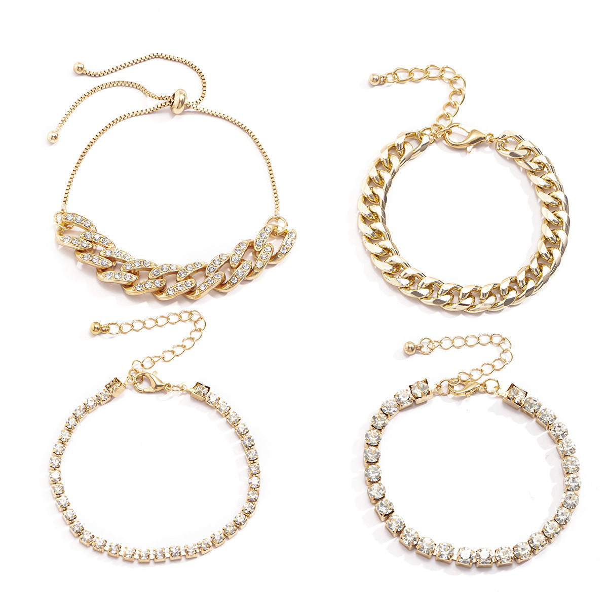 Conjunto de joyas para mujer de diseño geométrico con cadena en O de metal punk vintage minimalista para recuerdos de viaje
