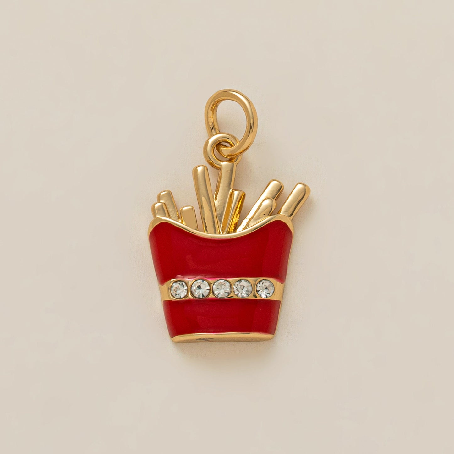 Vintage Heart Brass Plated Charm Bar