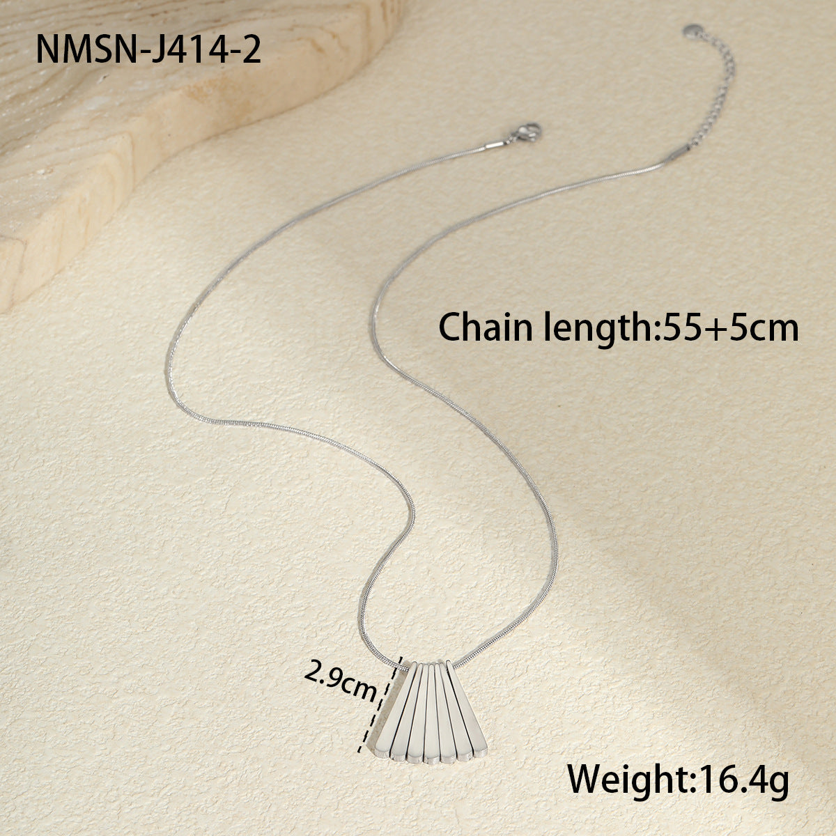 Minimalist Geometric Stainless Steel Necklace with 18K Gold Plating for Women, Delicate Clavicle Chain