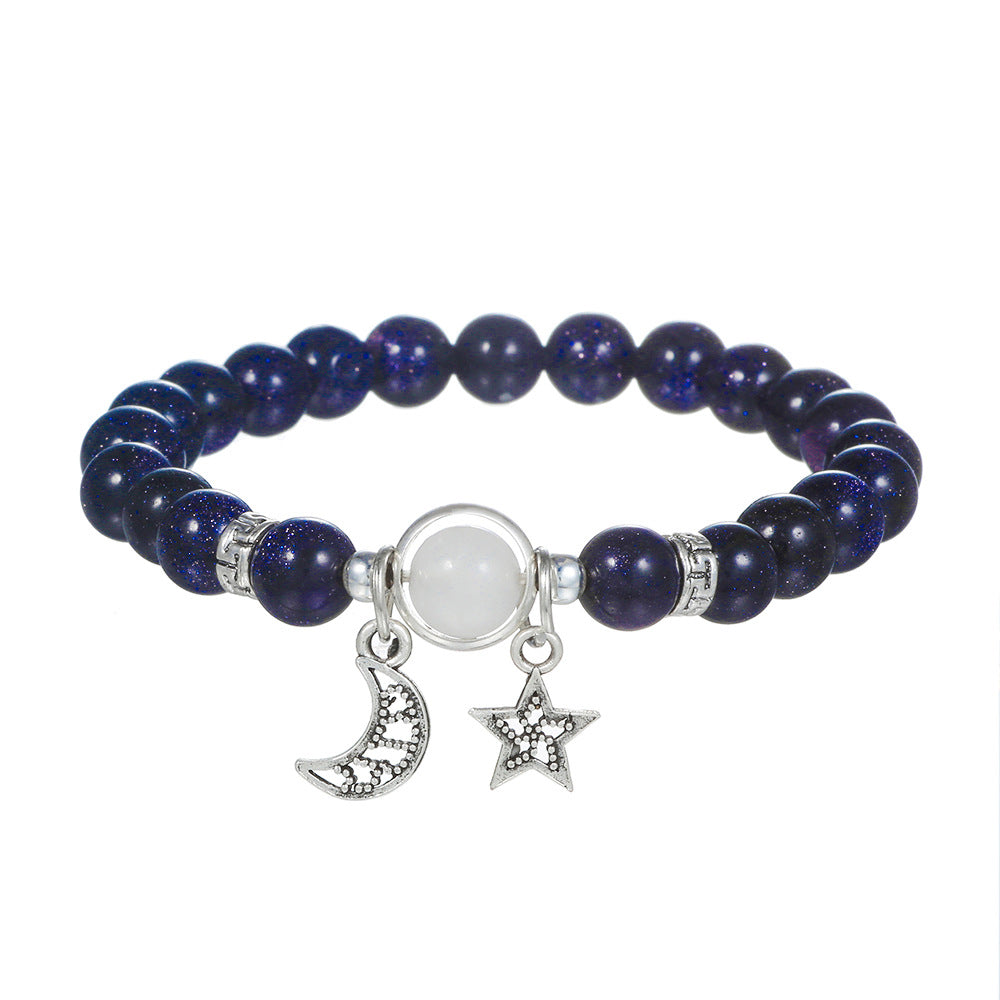 Handmade Geometric Round Stone Bracelet for Women