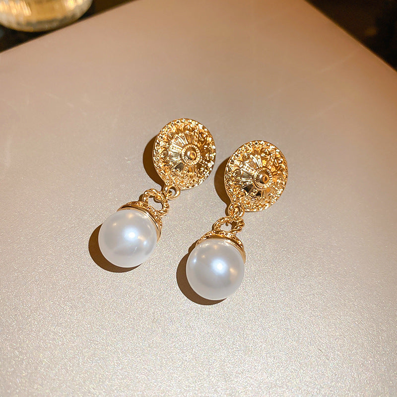 Vintage Geometric Earrings with Gold-Plated Copper Base and Stainless Steel Posts for Women