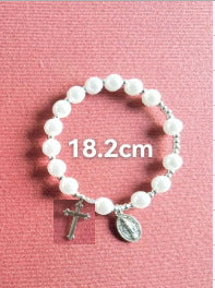 Unisex Geometric Cross Bracelet with Imitation Pearl Inlay Alloy Stainless Steel Accessories