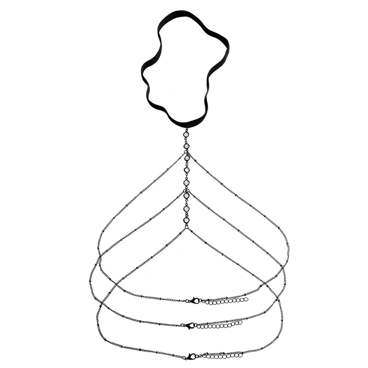 Geometric Alloy Anklet for Women with Rhinestone Accents Minimalist Fashion Leg Chain for Beach and Street Style