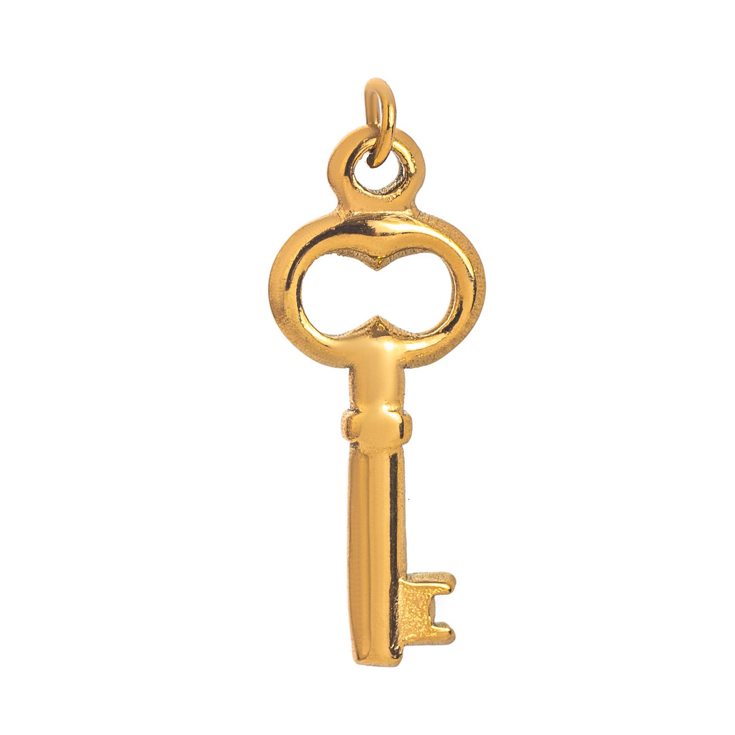 Minimalist Heart Geometric Brass Plated Pendant Necklace