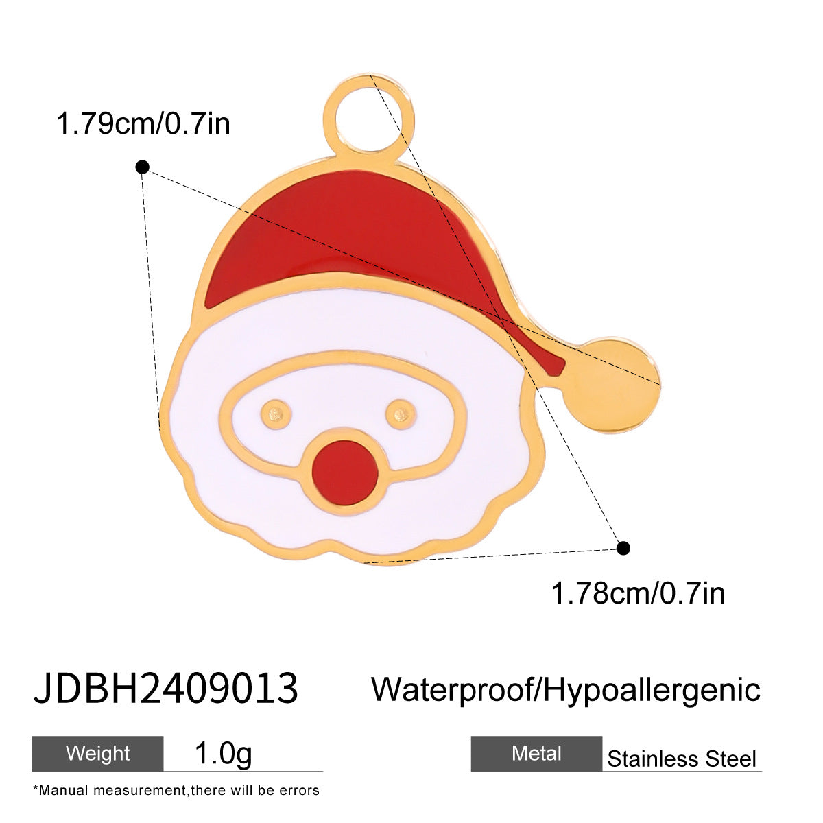 Fashionable Christmas Snowflake and Santa Bell Stainless Steel Bracelet for Women with Plated Finish
