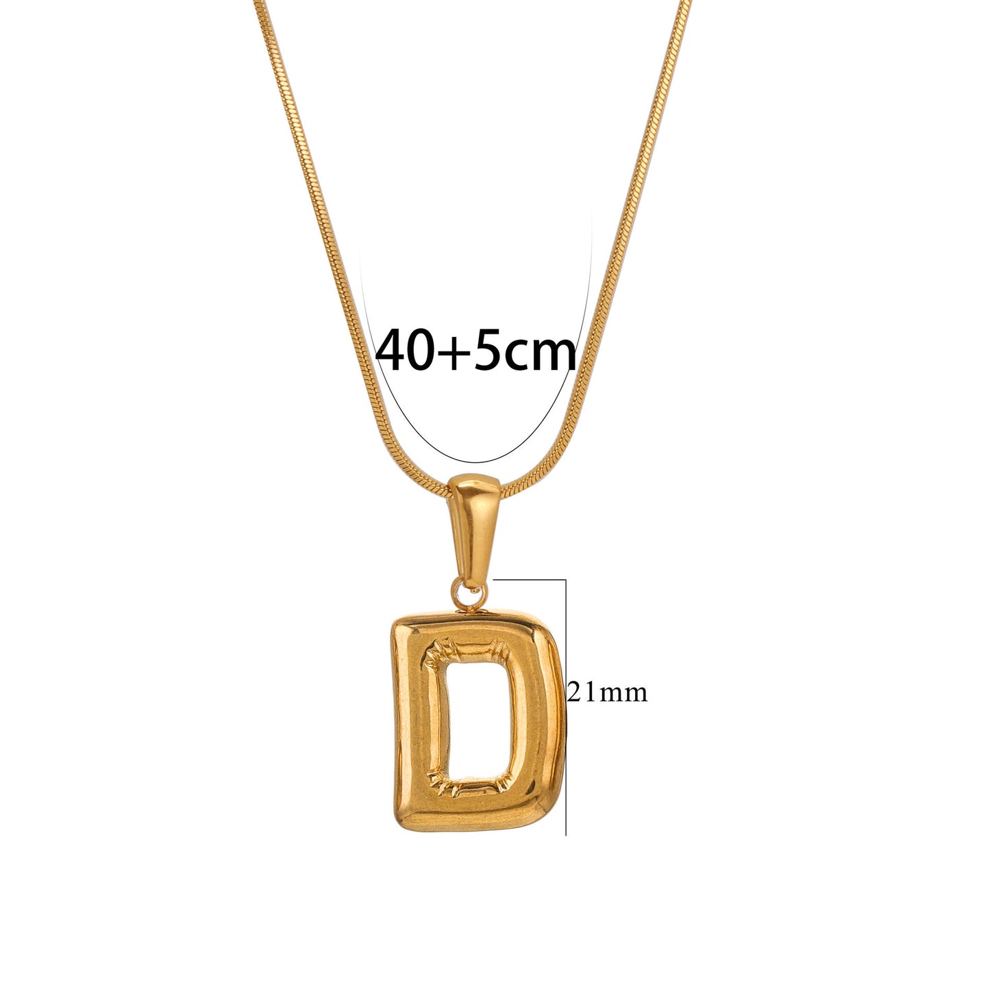 Collana con Pendente Rotondo Minimalista con Lettera per Donna e Uomo Acciaio Inossidabile con Placcatura in Oro 18K Design Geometrico Lucidato Ispirato ai Palloncini