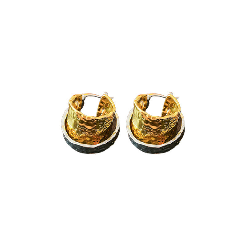 Chic Style Heart-Shaped Zirconia Stud Earrings in Copper with Electroplated Finish for Women