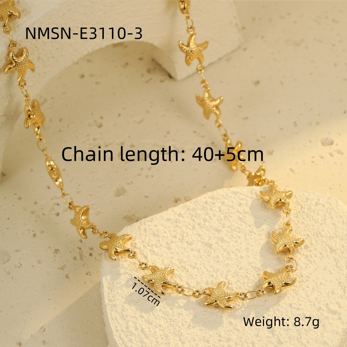 Collar con colgante de estrella, flor y corazón de acero inoxidable minimalista a la moda con acabado chapado para mujer