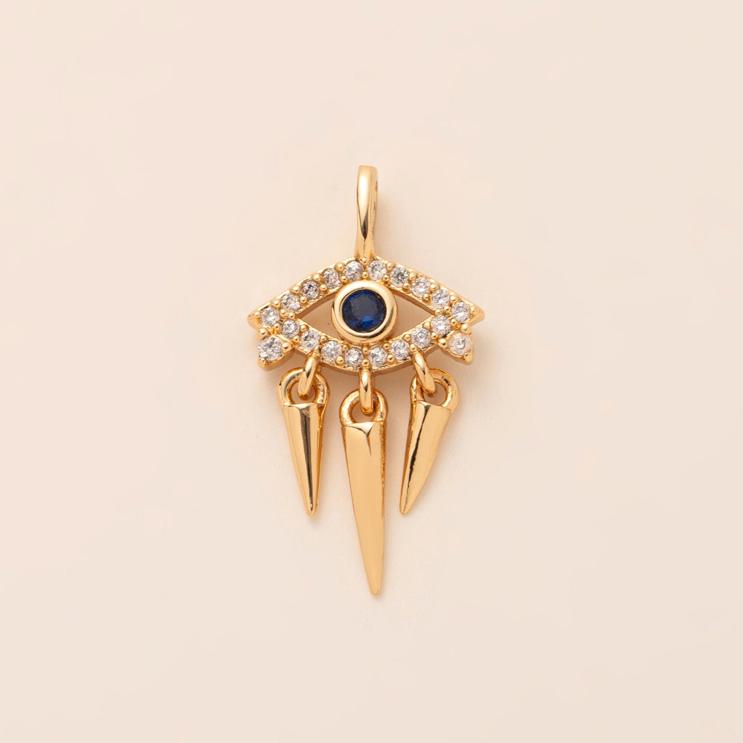 Minimalist Brass Cross Pendant with Cubic Zirconia Plating Charm Bar